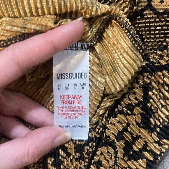 2/$15 Missguided Pleated Snake Print Midi Skirt - Picture 7 of 9